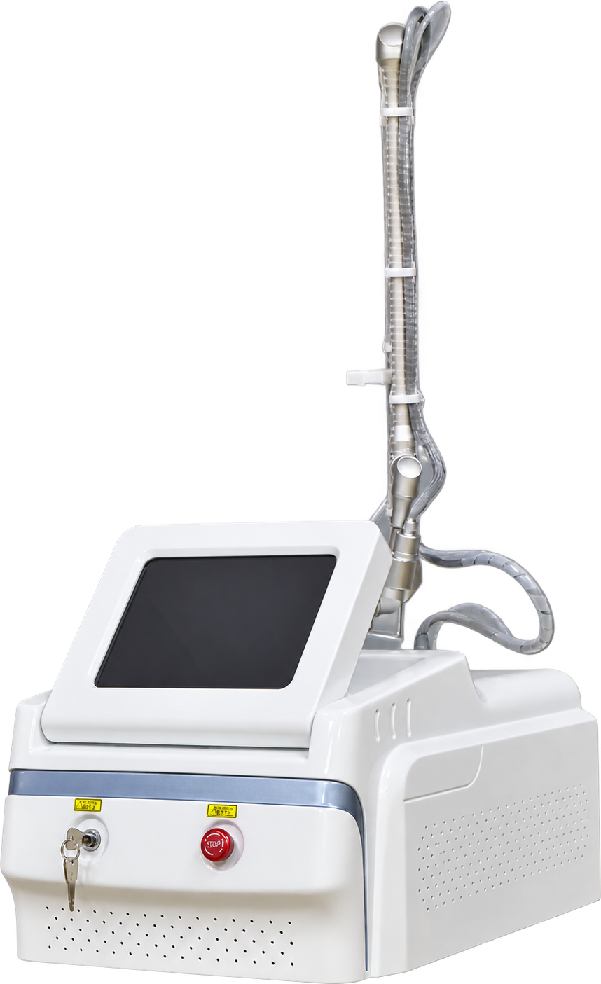 Fractional CO2 laser probe and handpiece set